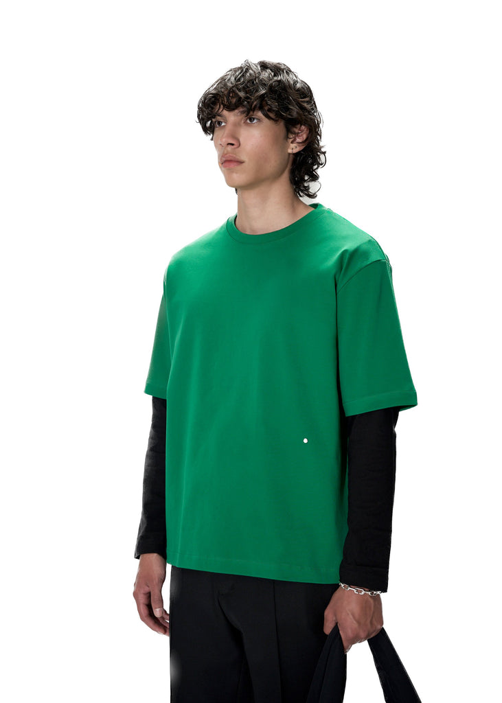 PAST TENSE Crewneck T-Shirt - Green 