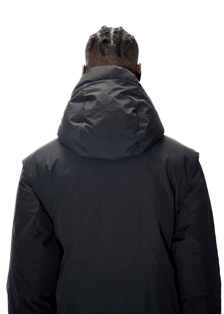 PAST TENSE Hybrid Puffer Jacket - Black 