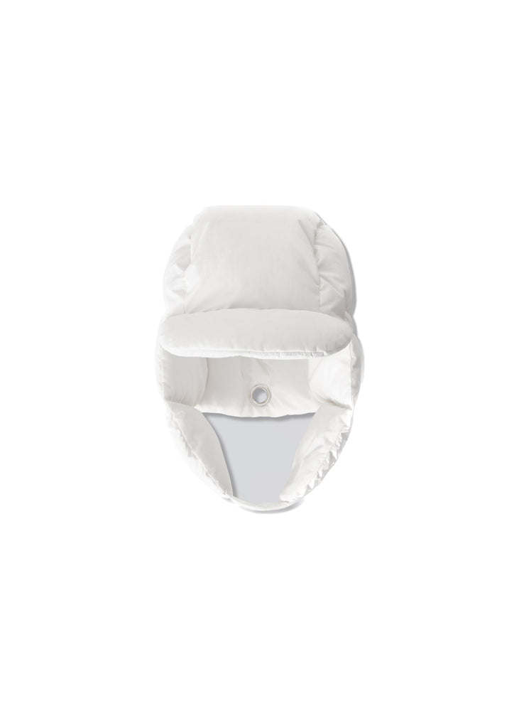 PAST TENSE Nylon Insulated Flap Cap - Off White 
