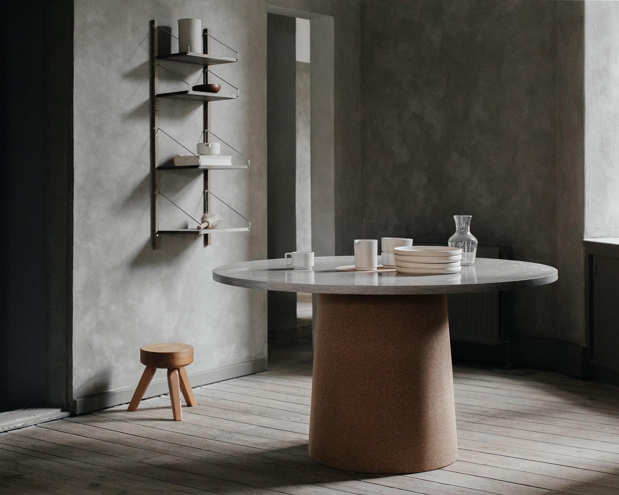 FRAMA - Sintra Dining Table | Blue Ataija Marble / Cork