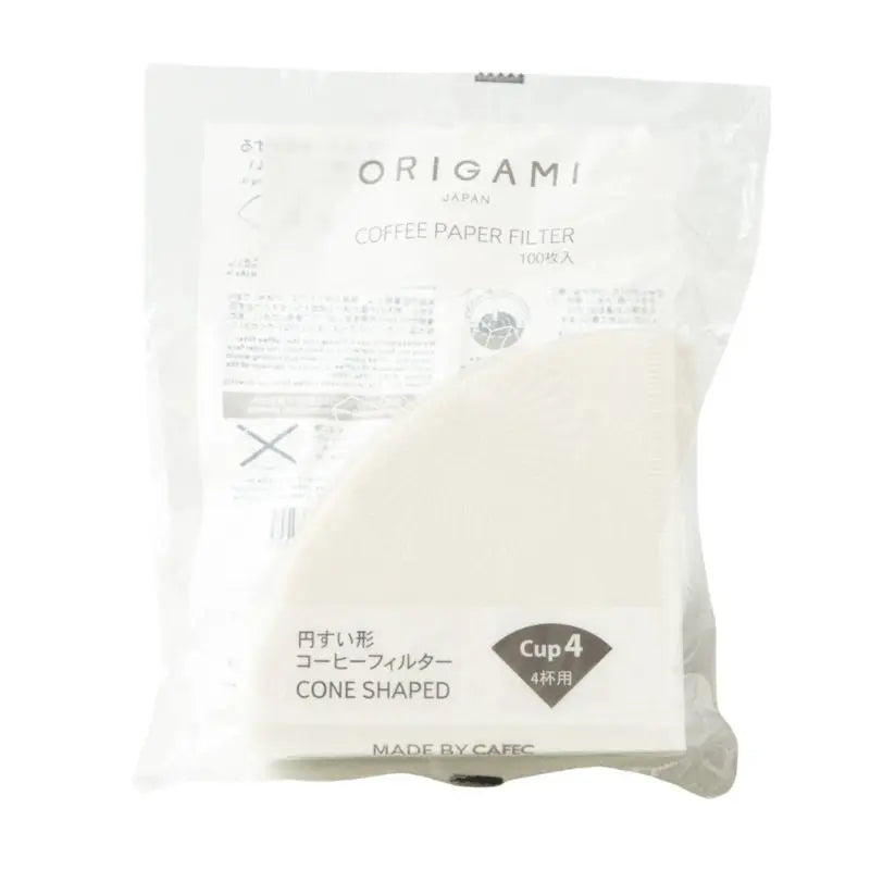 Origami Filter Paper Cup 4, for Origami Dripper M, 100 pieces Origami