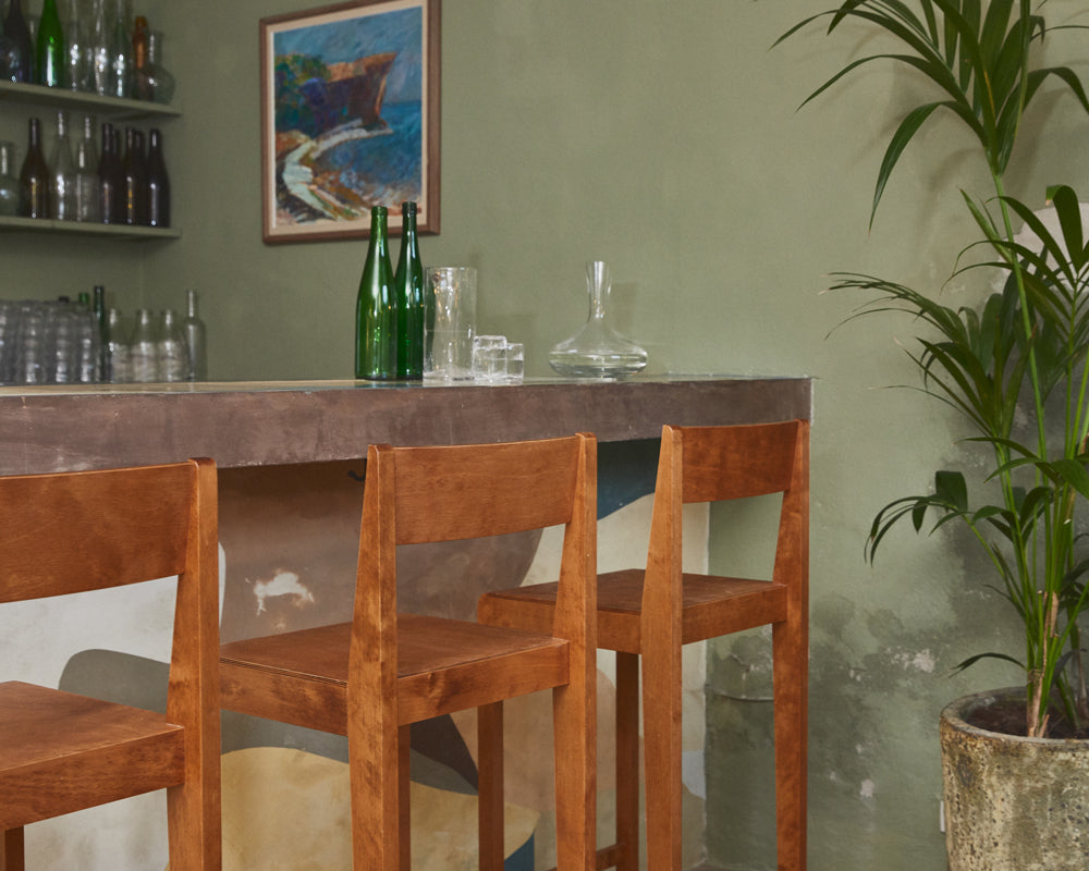 FRAMA - Bar Chair 01 | Warm Brown Birch | H65