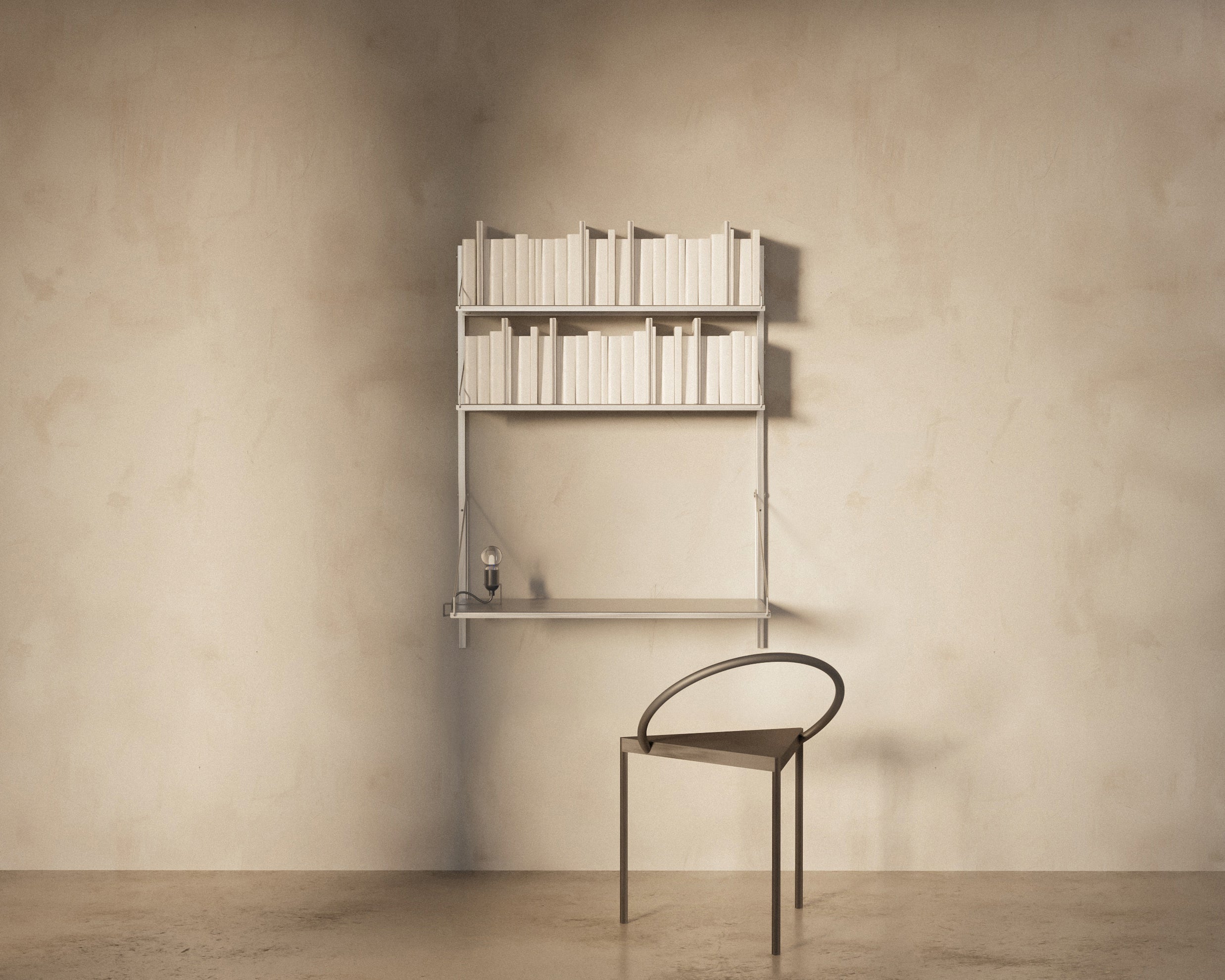 FRAMA - ライブラリーデスクシェルフ | ステンレススチール | D40 / W80