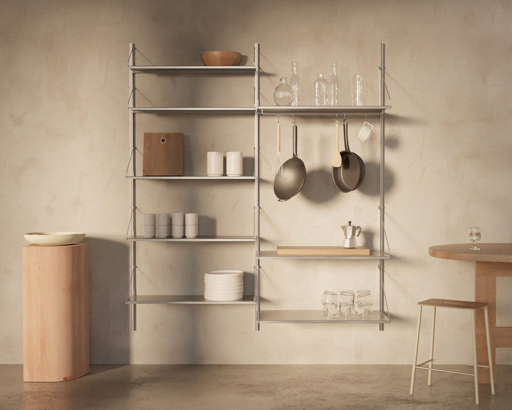 FRAMA - ライブラリーハンガーシェルフ | ステンレススチール | D40 / W80