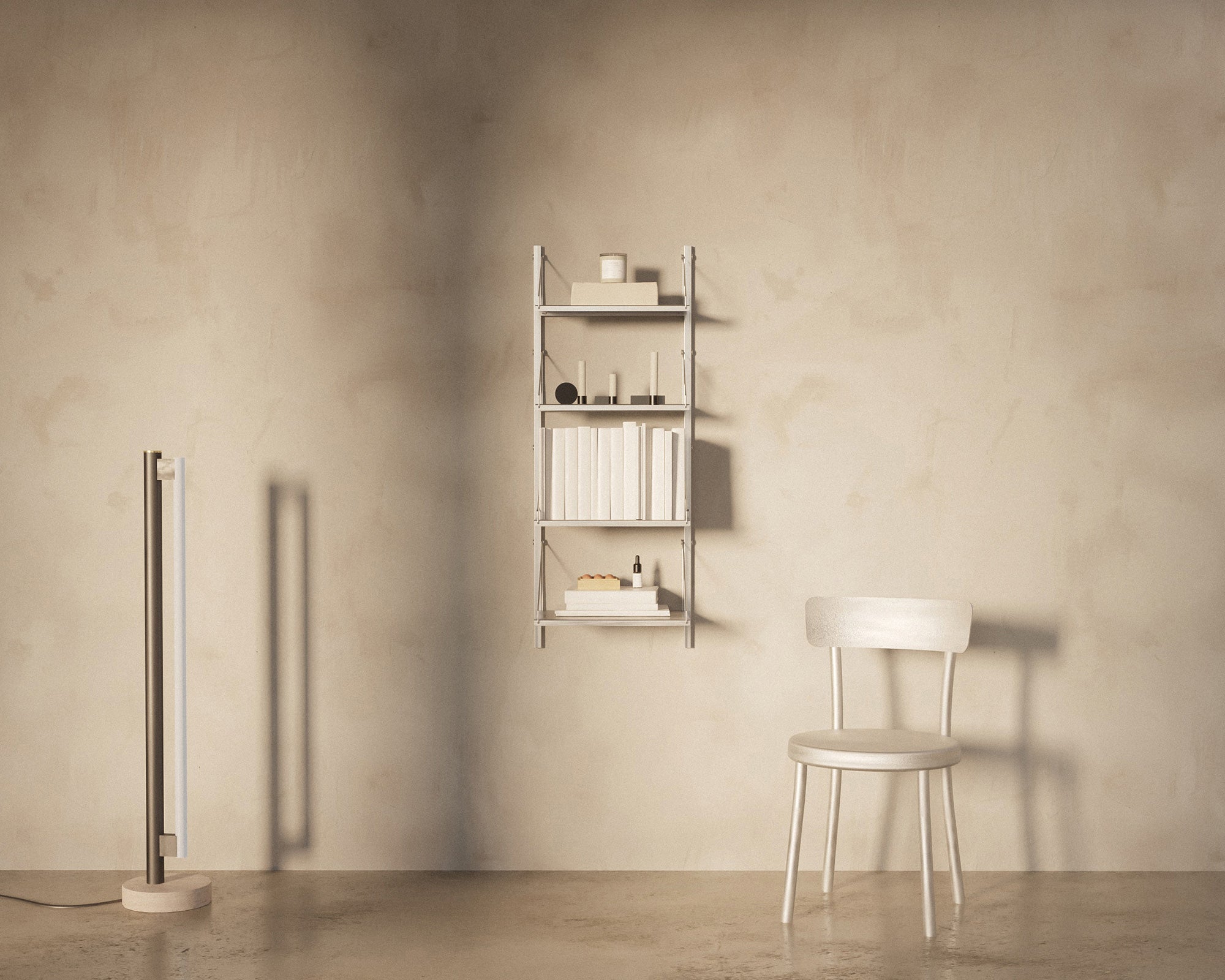 FRAMA - シェルフライブラリ追加セクション | ステンレススチール | H108.4 / W40