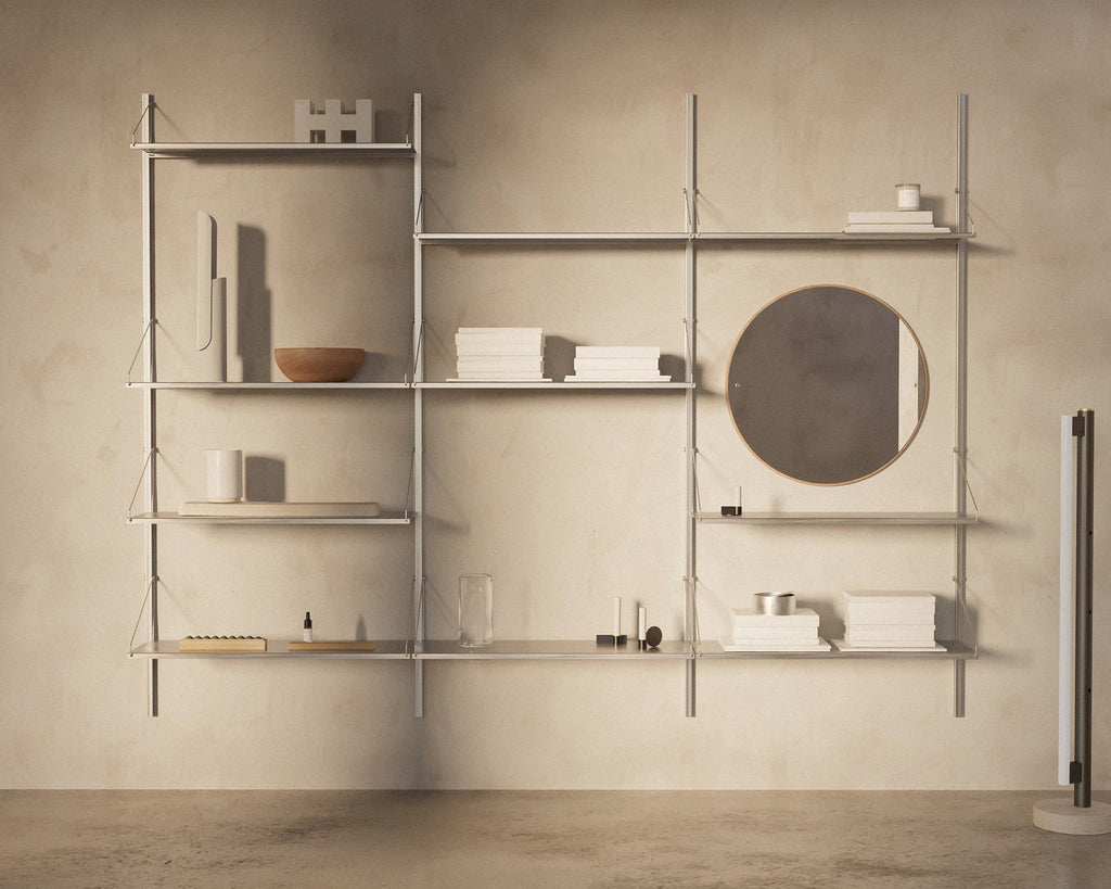 FRAMA - シェルフライブラリー トリプルセクション | ステンレススチール | H185.2 / W80