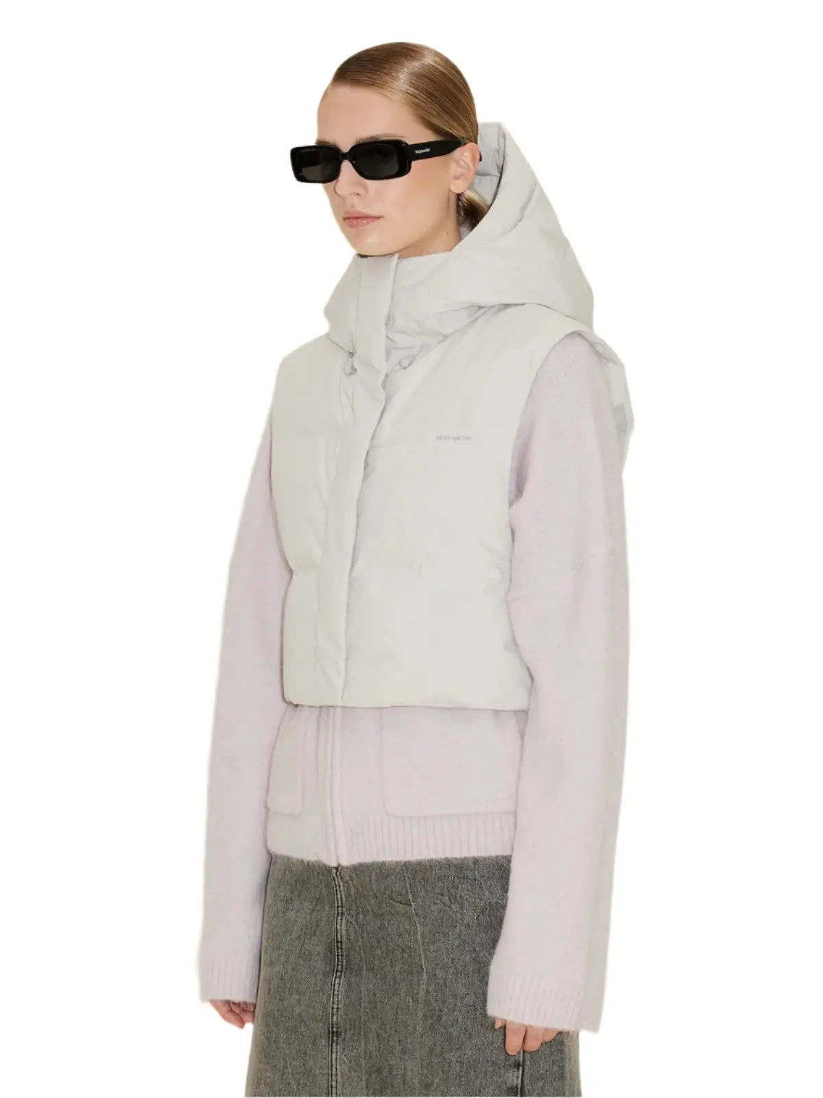 Sula Down Bib Lt. Grey Holzweiler