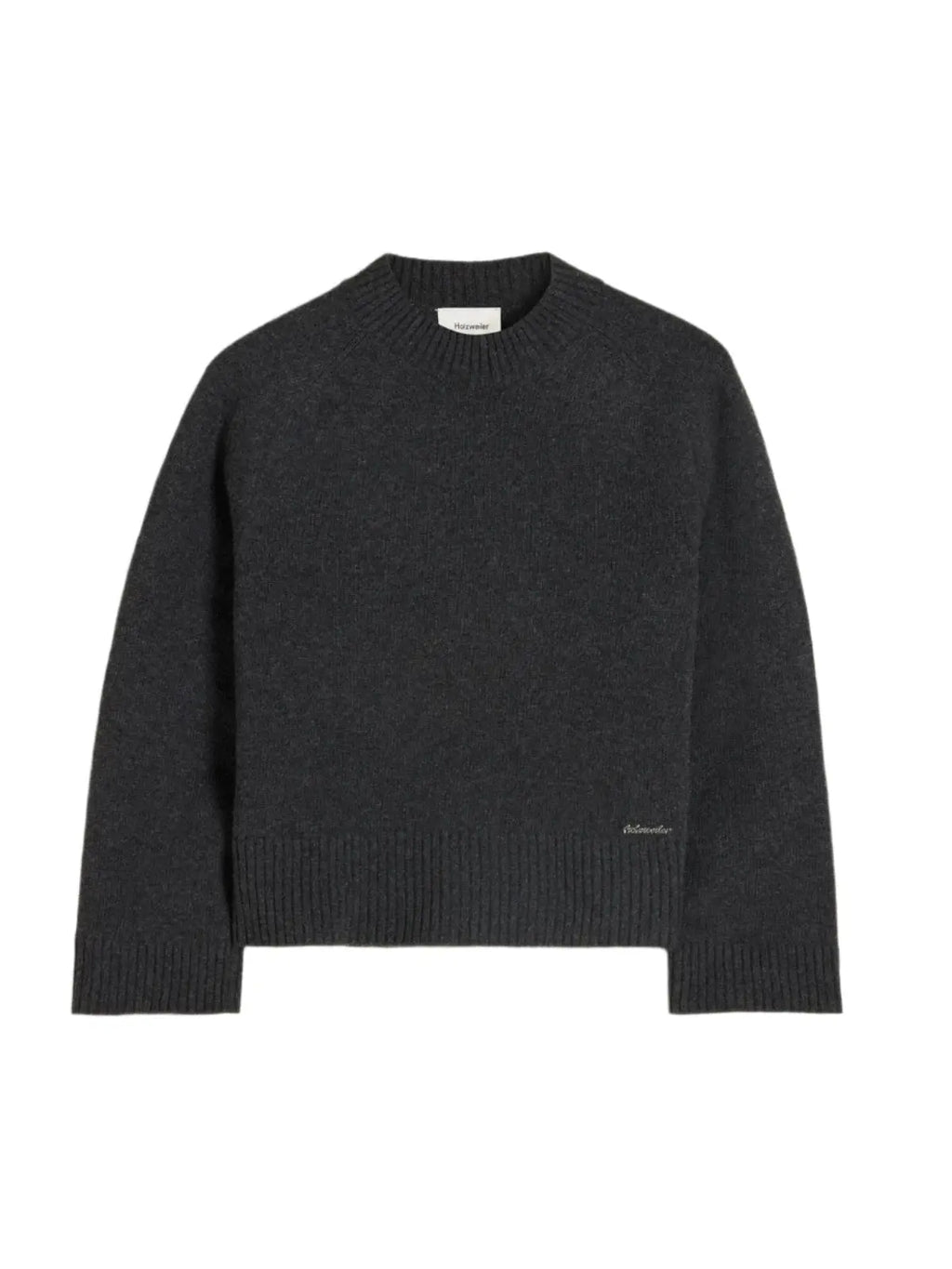 W. Lambswool knit Crew Dk. Grey Holzweiler