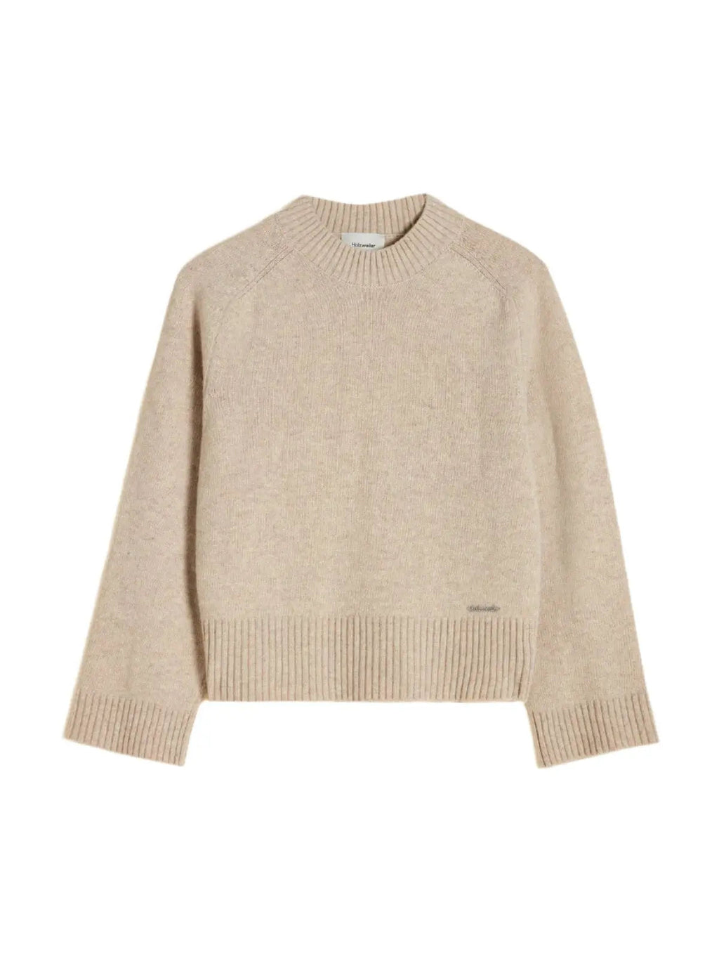 W. Lambswool knit Crew Sand Holzweiler