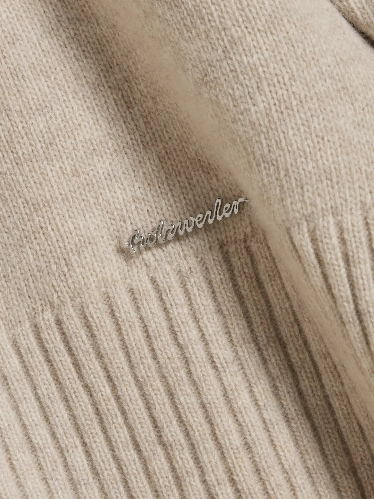 W. Lambswool Knit Turtle Sand Holzweiler