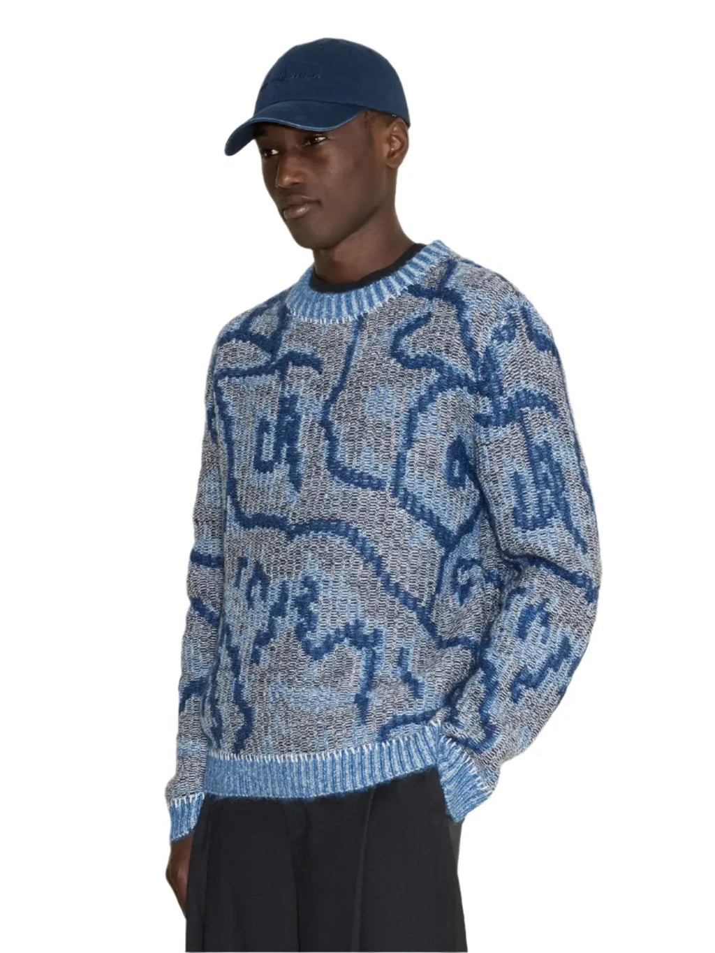Charles Jacquard Sweater Blue Holzweiler