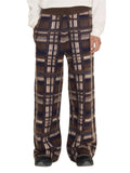 Ace Check Knit Trousers Brown Check Holzweiler