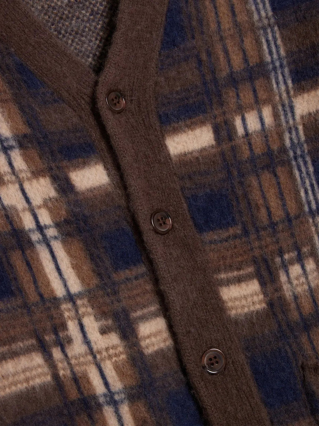 Covert Check Cardigan Brown Check Holzweiler
