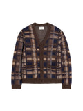 Covert Check Cardigan Brown Check Holzweiler