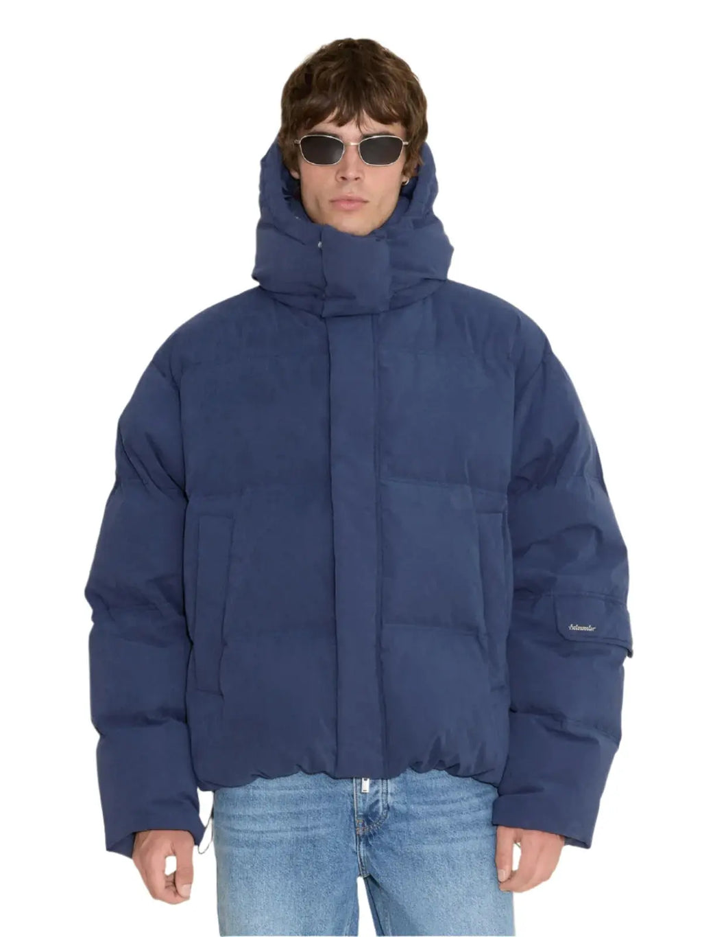 Narvik Brushed Down Jacket Navy Holzweiler