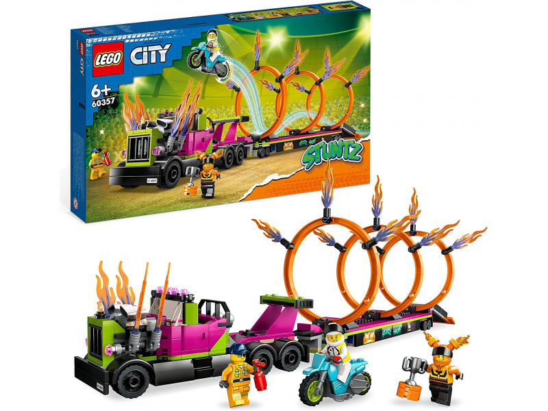 LEGO City - Stuntz Stunt Truck with Fire Tyre Challenge (60357)