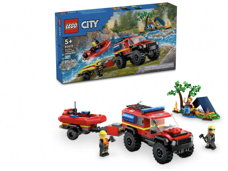 LEGO City - 4x4 Fire Truck with Rescue Boat (60412)