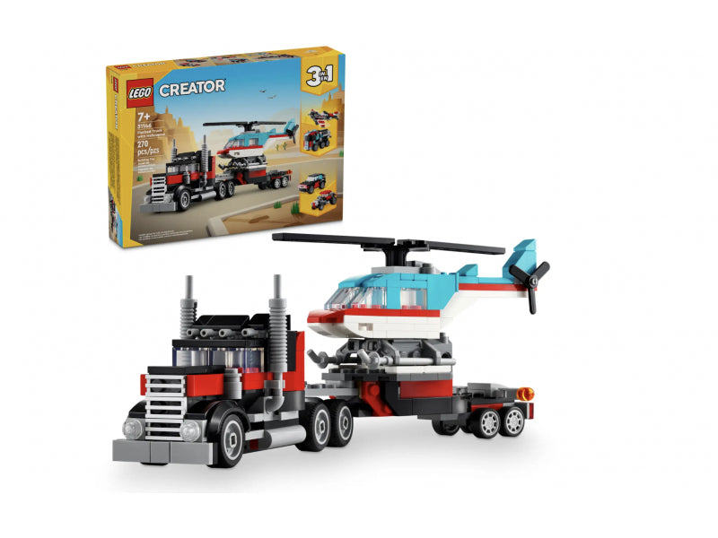 LEGO Creator 3 in 1 - Flatbed Truck with Helicopter (31146)