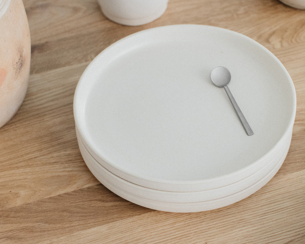 FRAMA - Otto Ceramic Plate Set of Two | White | Large Frama