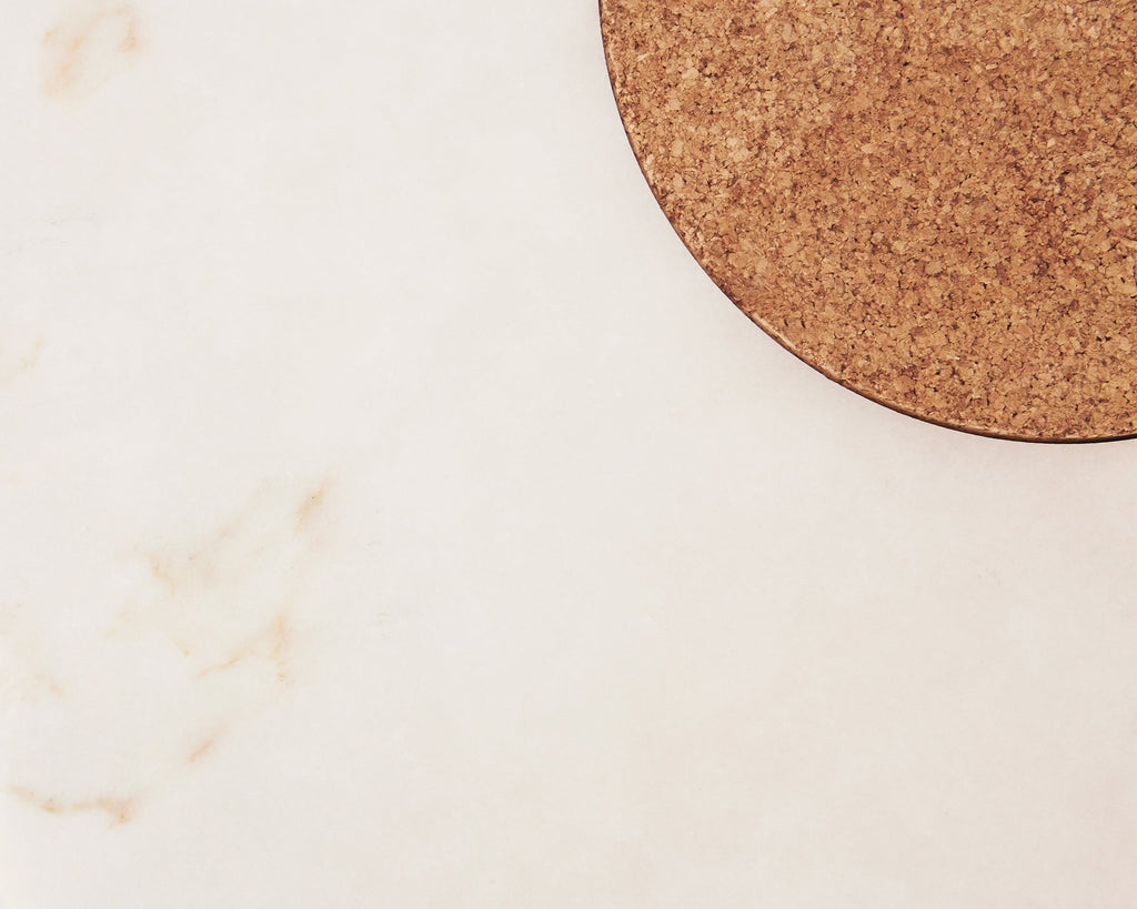 FRAMA - Sintra Dining Table | White Marble / Cork