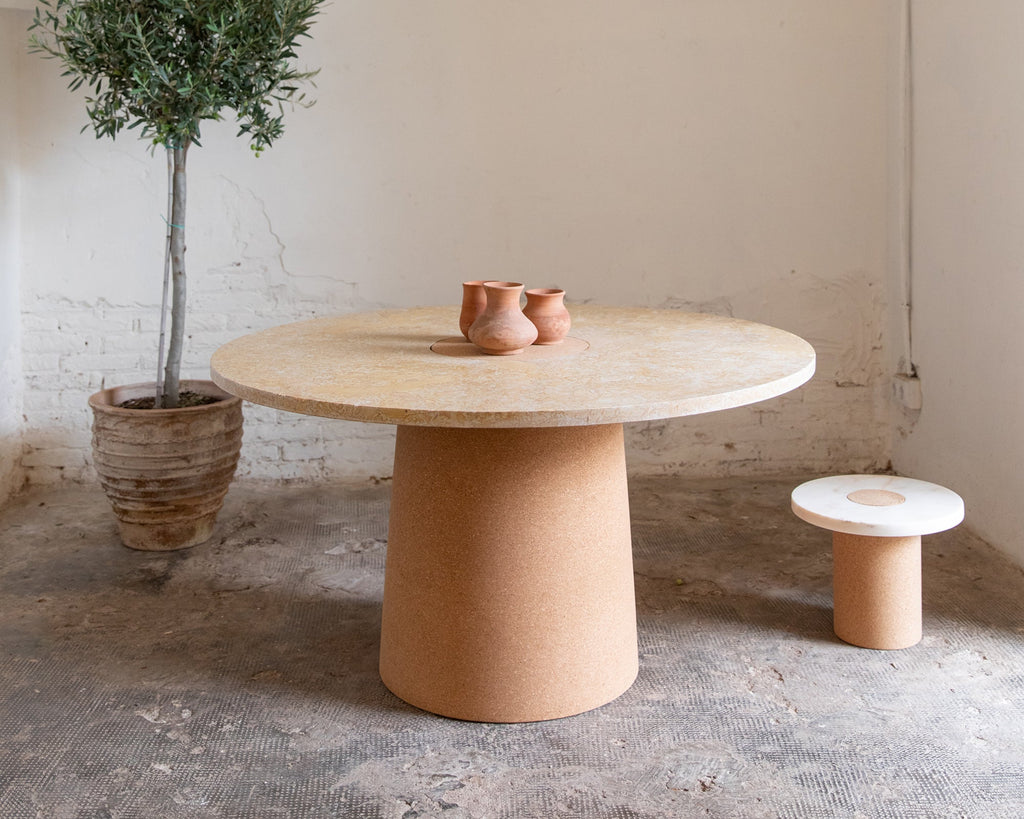 FRAMA - Sintra Dining Table | Yellow Limestone / Cork FRAMA