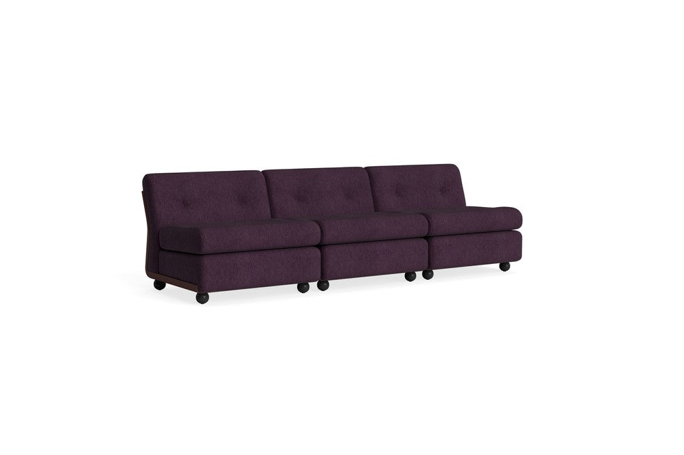 AMANTA  SEATER BURGUNDY RED SHELL-UPHOLSTERY-TURF-BURGUNDY HAY