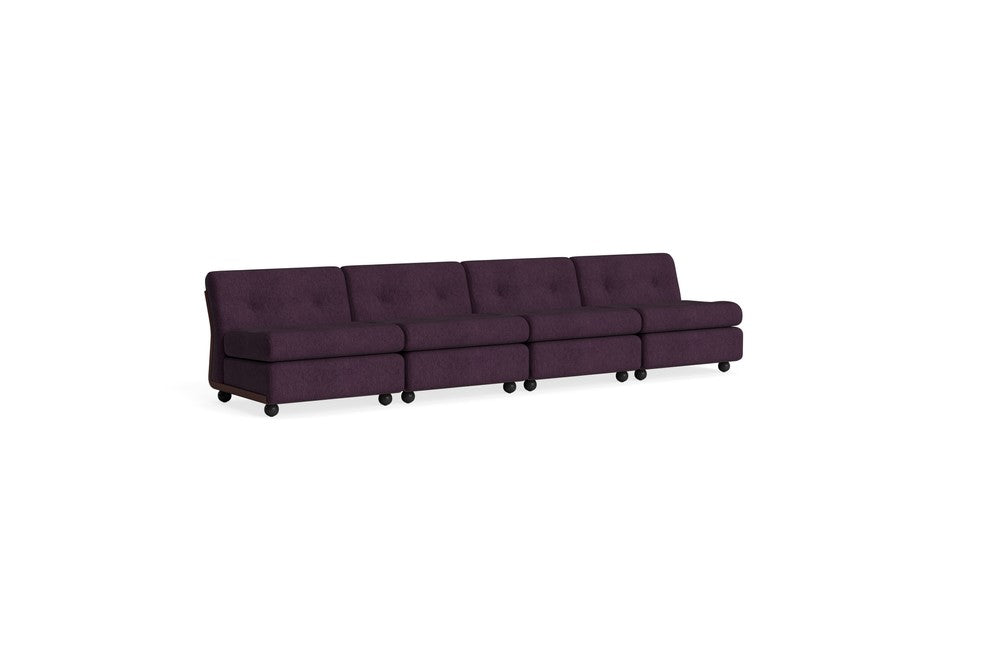 AMANTA  SEATER BURGUNDY RED SHELL-UPHOLSTERY-TURF-BURGUNDY HAY
