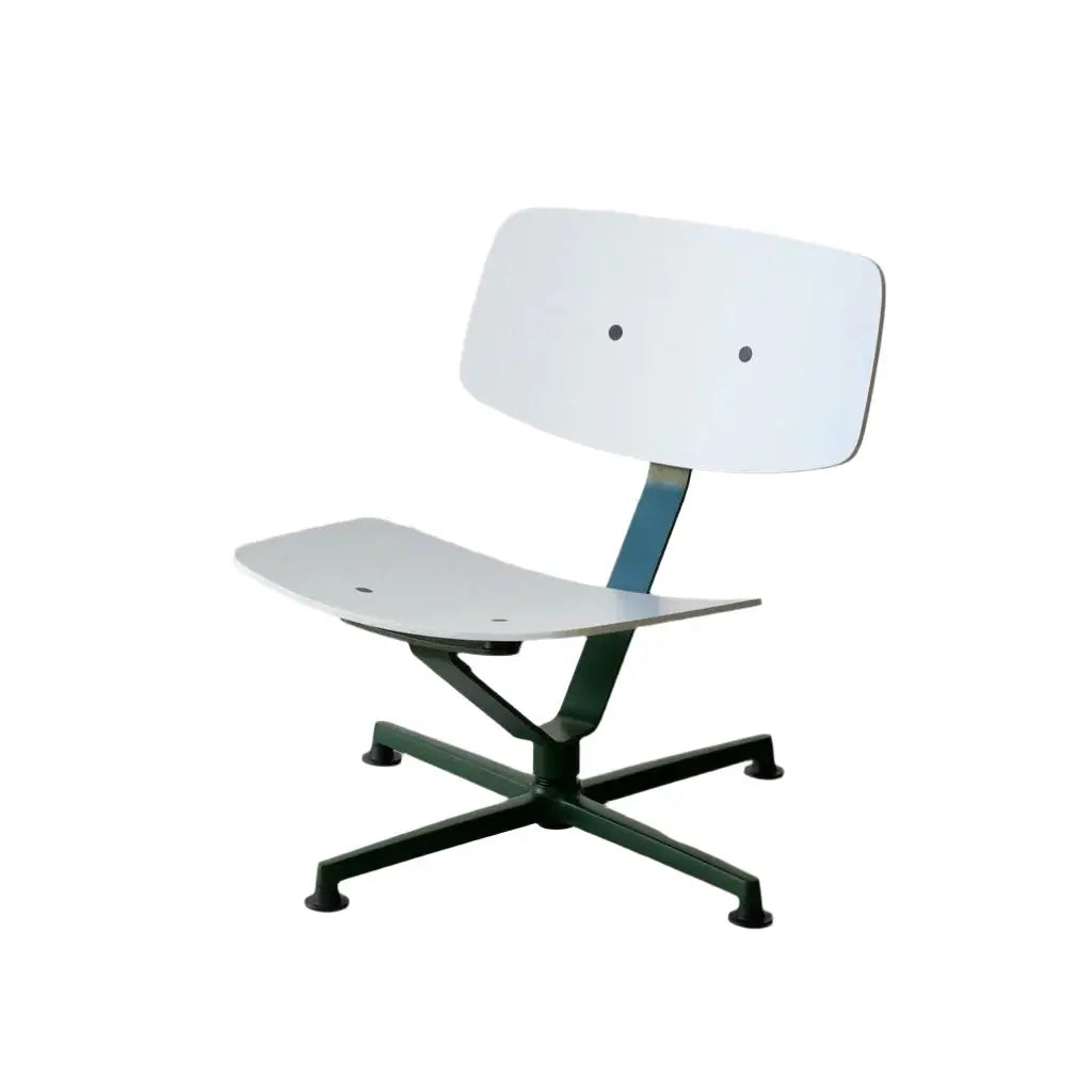 Arba lounge chair - Plywood - Dark green base / light grey shell raawii