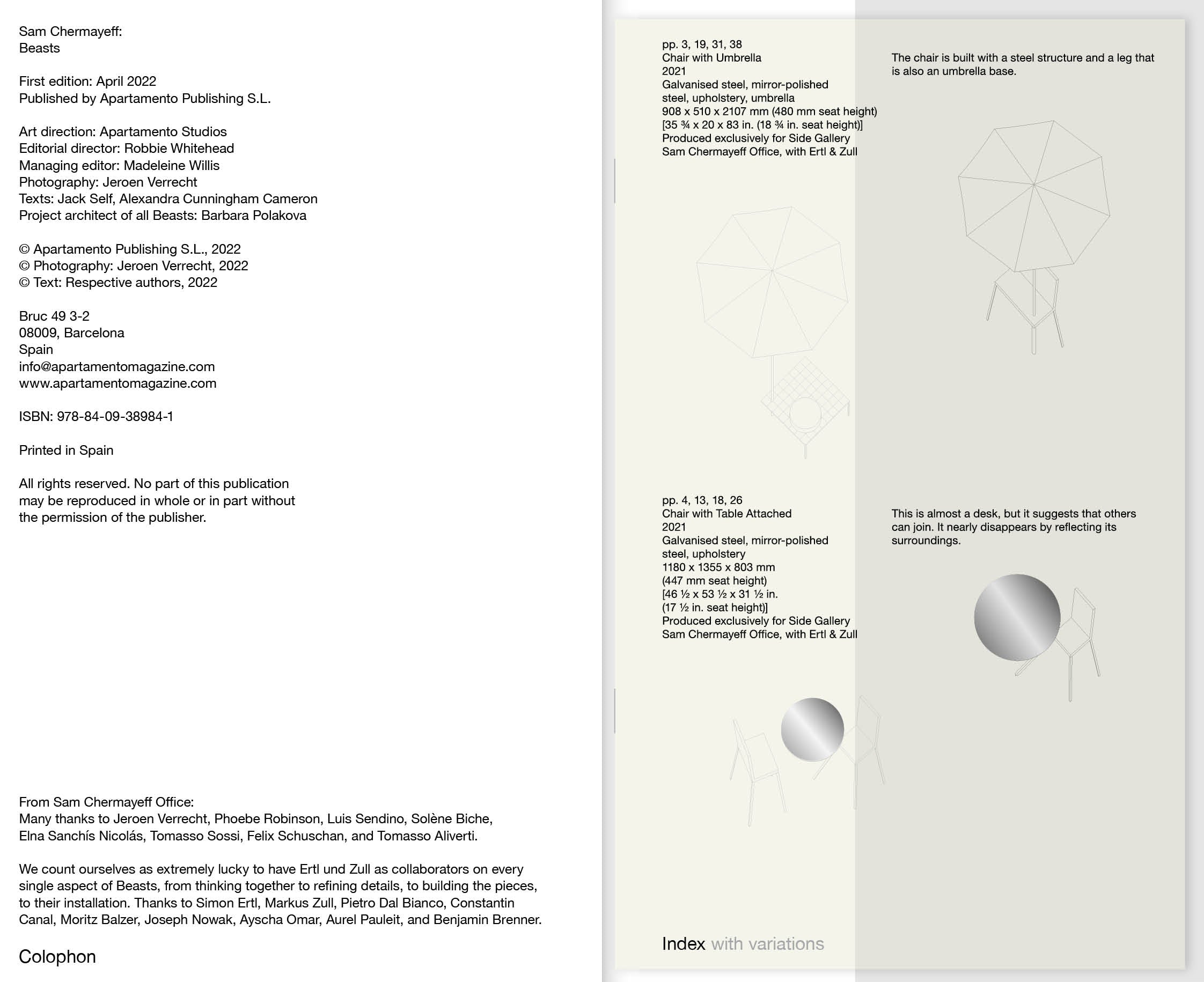 Sam Chermayeff: Beasts apartamento