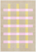 Jute Rug -  Pink and Yellow stripes Matias Moellenbach