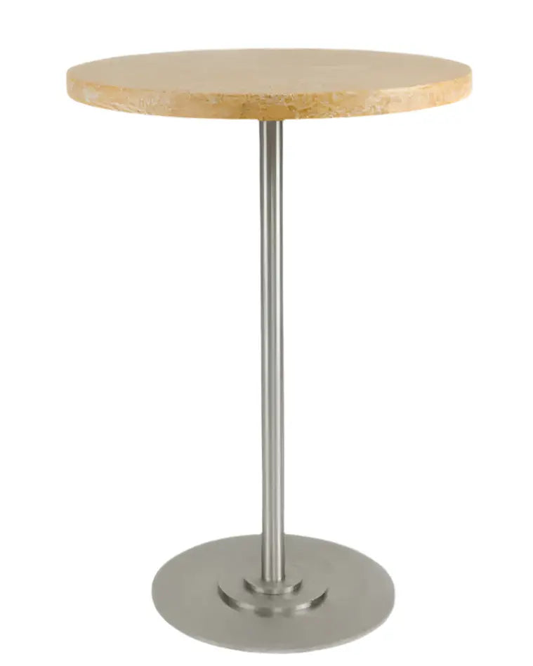 Table 57 I Yellow Limestone / Stainless Steel Ø55 Frama