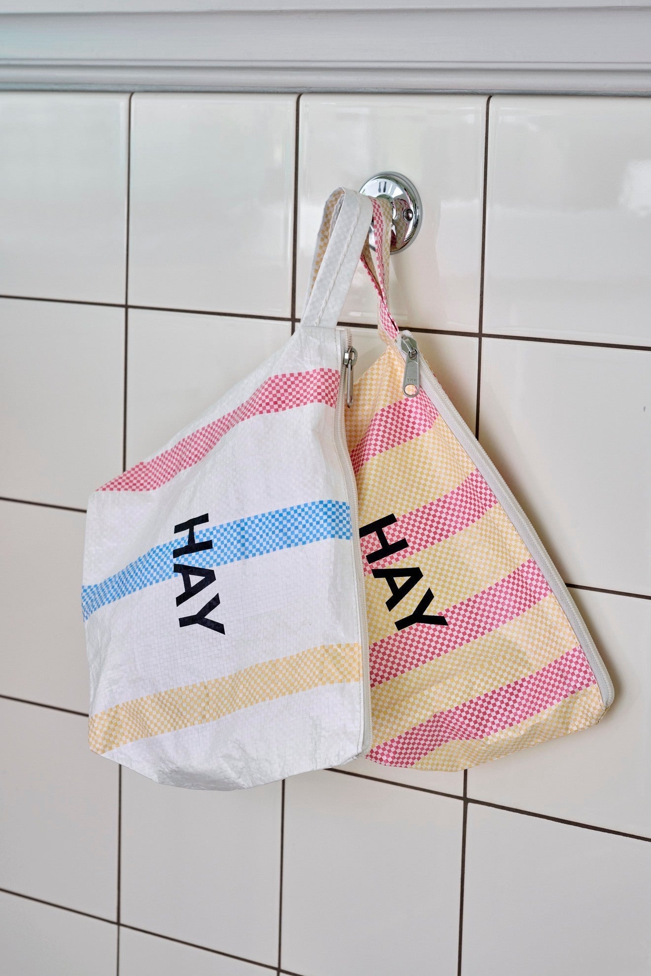 Candy Stripe Wash Bag HAY
