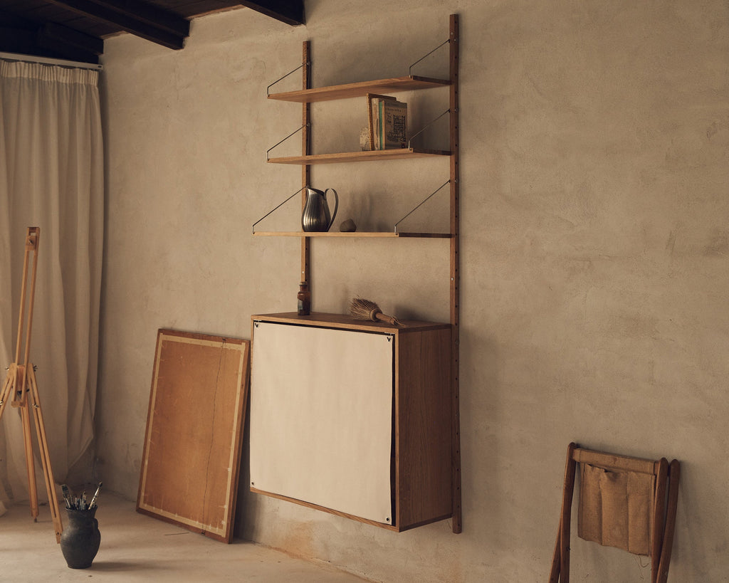 FRAMA - シェルフライブラリー キャンバスキャビネットセクション | ナチュラルオーク / キャンバス | H185.2 / W80