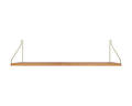 FRAMA - Single Shelf | Natural Oak / Brass | D20 / W80