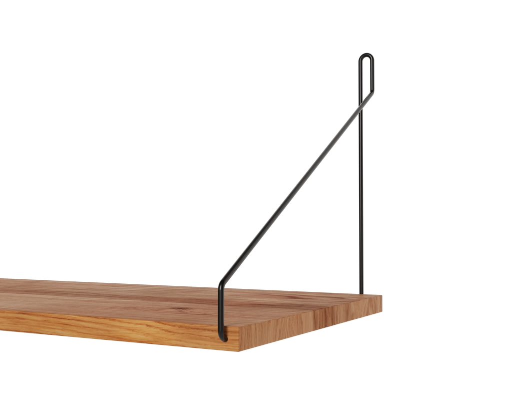 FRAMA - Single Shelf | Natural Oak / Black | D27 / W40 FRAMA