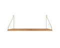 FRAMA - Single Shelf | Natural Oak / Brass | D27 / W60