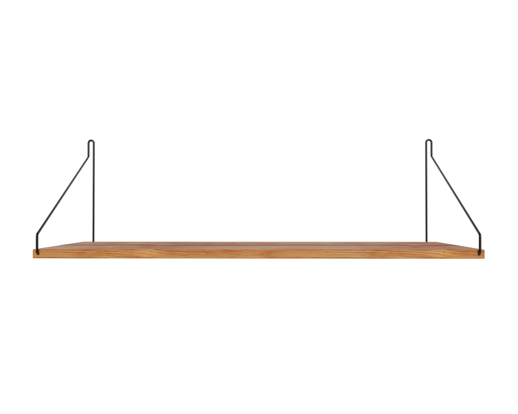FRAMA - Single Shelf | Natural Oak / Black | D27 / W80 FRAMA