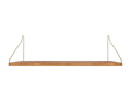 FRAMA - Single Shelf | Natural Oak / Brass | D27 / W80