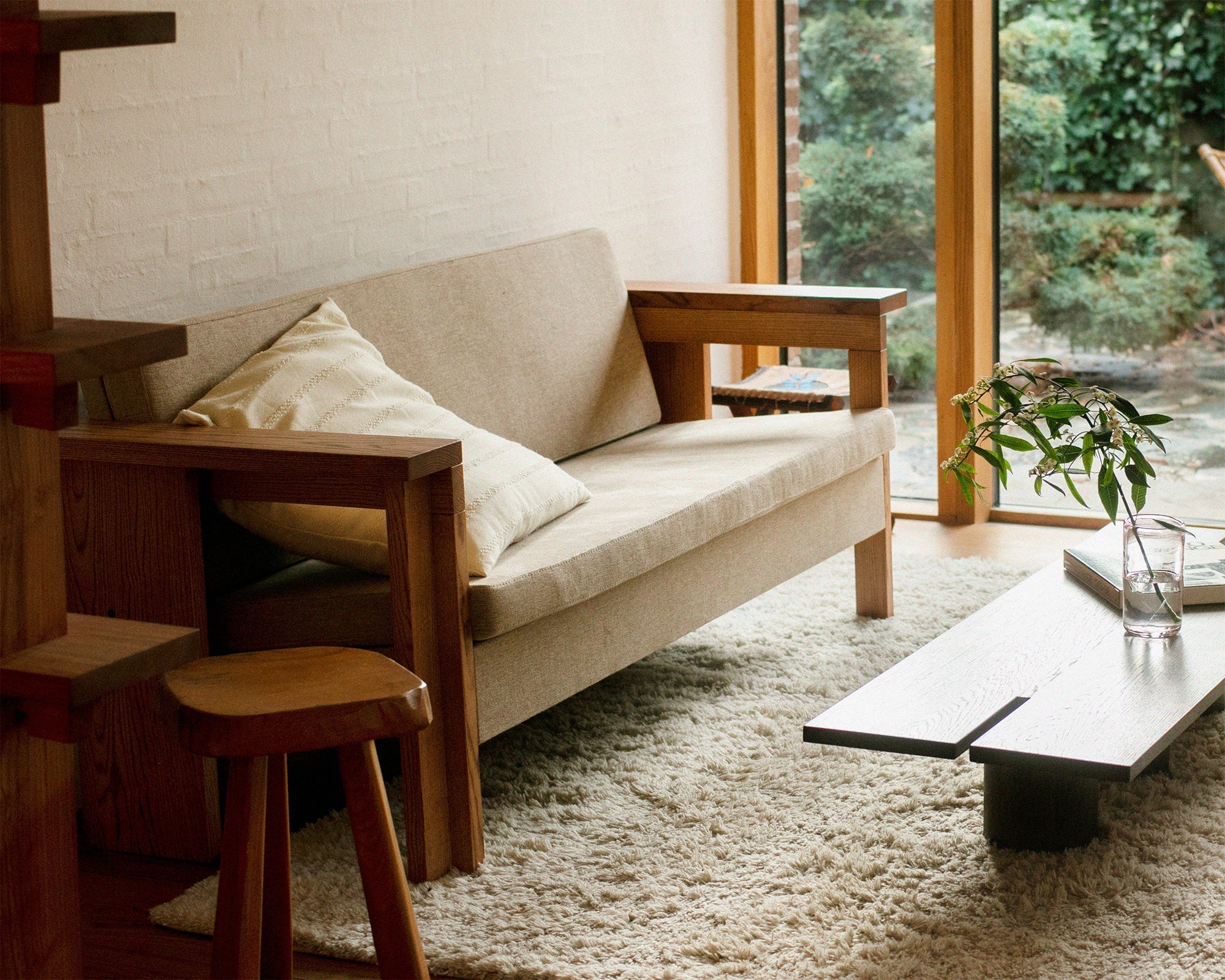 FRAMA - Symmetry Couch | Ash Wood / Oat Fabric