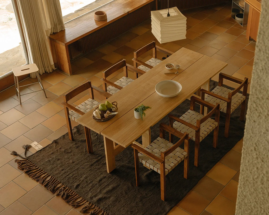 FRAMA - Symmetry Armrest Chair | Honey Ash Wood / Oat Fabric