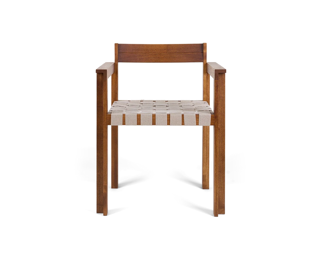 FRAMA - Symmetry Armrest Chair | Honey Ash Wood / Oat Fabric