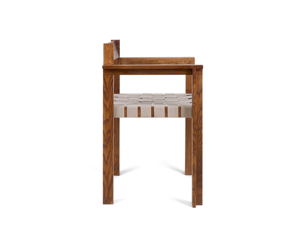FRAMA - Symmetry Armrest Chair | Honey Ash Wood / Oat Fabric