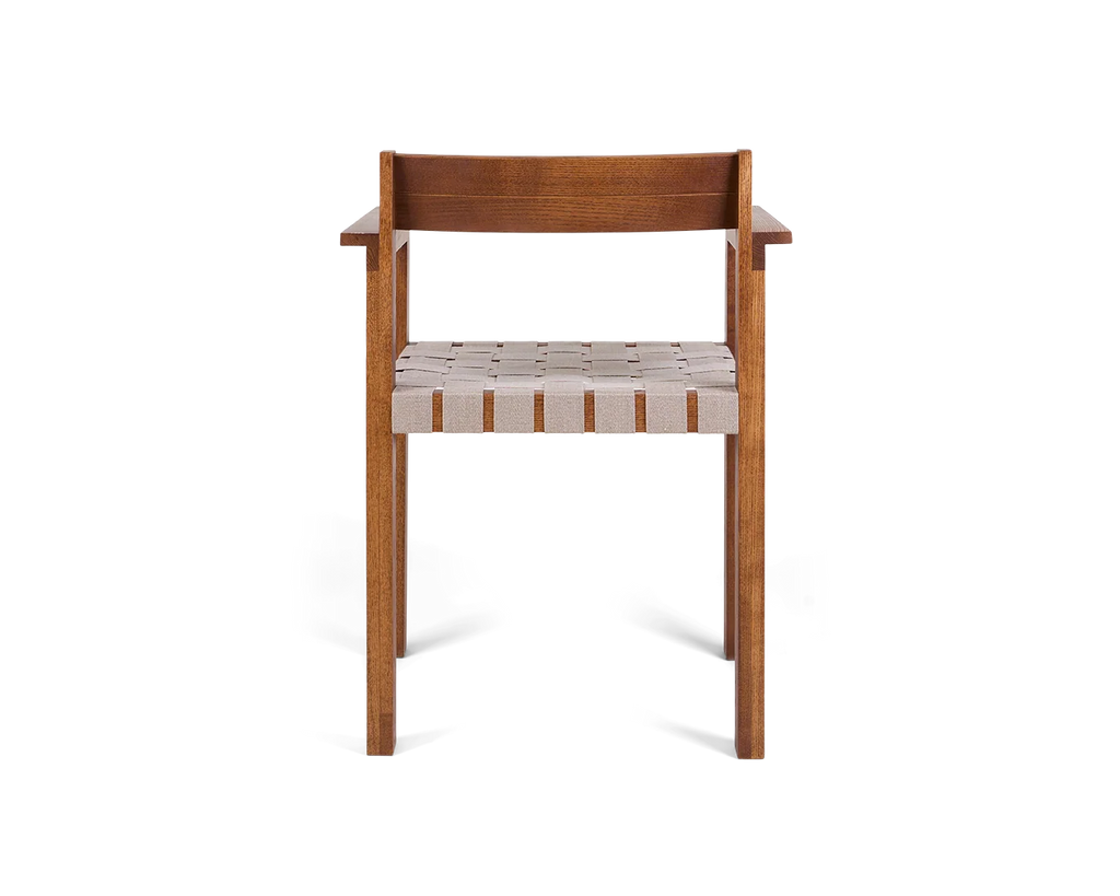 FRAMA - Symmetry Armrest Chair | Honey Ash Wood / Oat Fabric