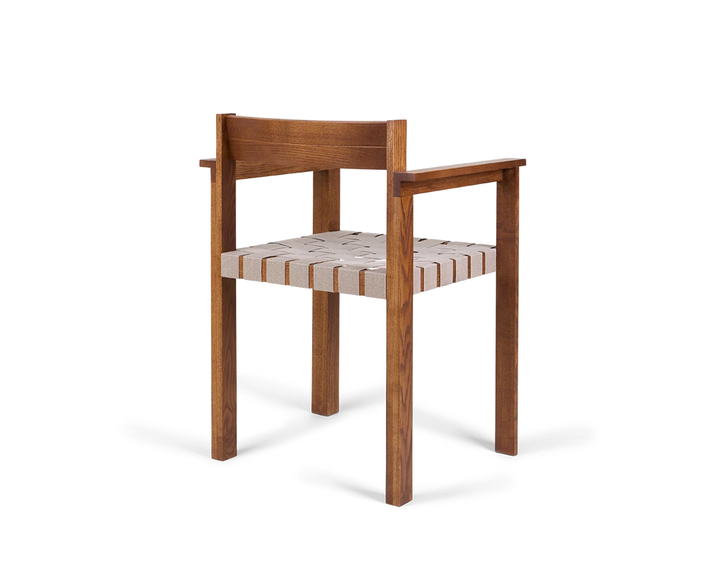 FRAMA - Symmetry Armrest Chair | Honey Ash Wood / Oat Fabric