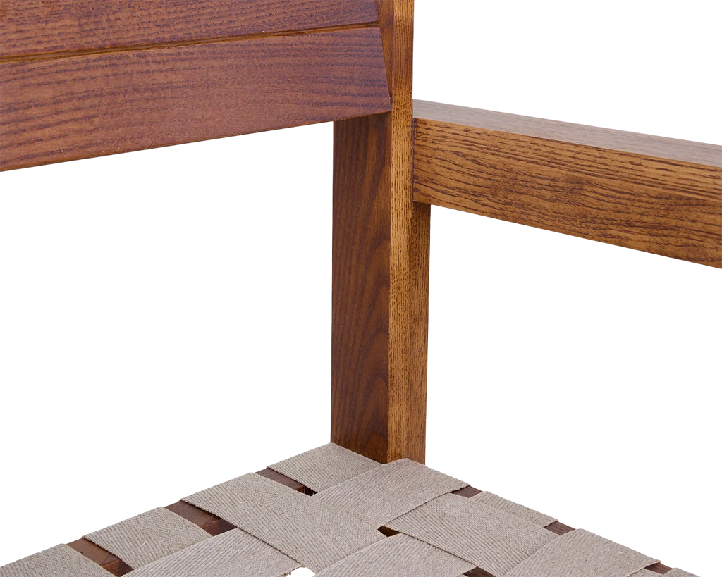 FRAMA - Symmetry Armrest Chair | Honey Ash Wood / Oat Fabric