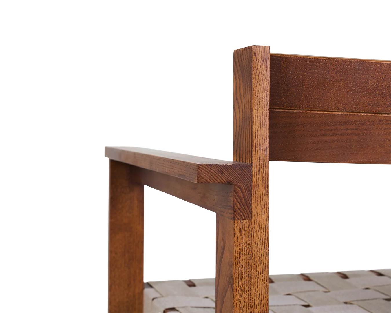 FRAMA - Symmetry Armrest Chair | Honey Ash Wood / Oat Fabric
