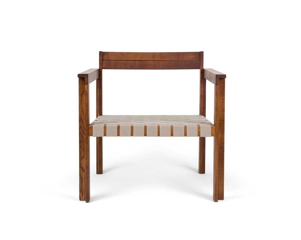 FRAMA - Symmetry Easy Chair | Honey Ash Wood / Oat Fabric
