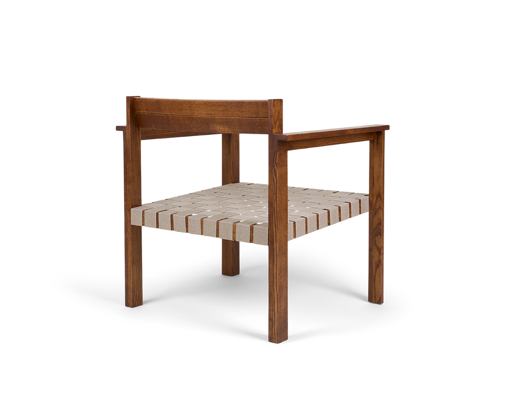 FRAMA - Symmetry Easy Chair | Honey Ash Wood / Oat Fabric