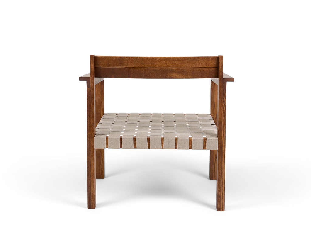 FRAMA - Symmetry Easy Chair | Honey Ash Wood / Oat Fabric