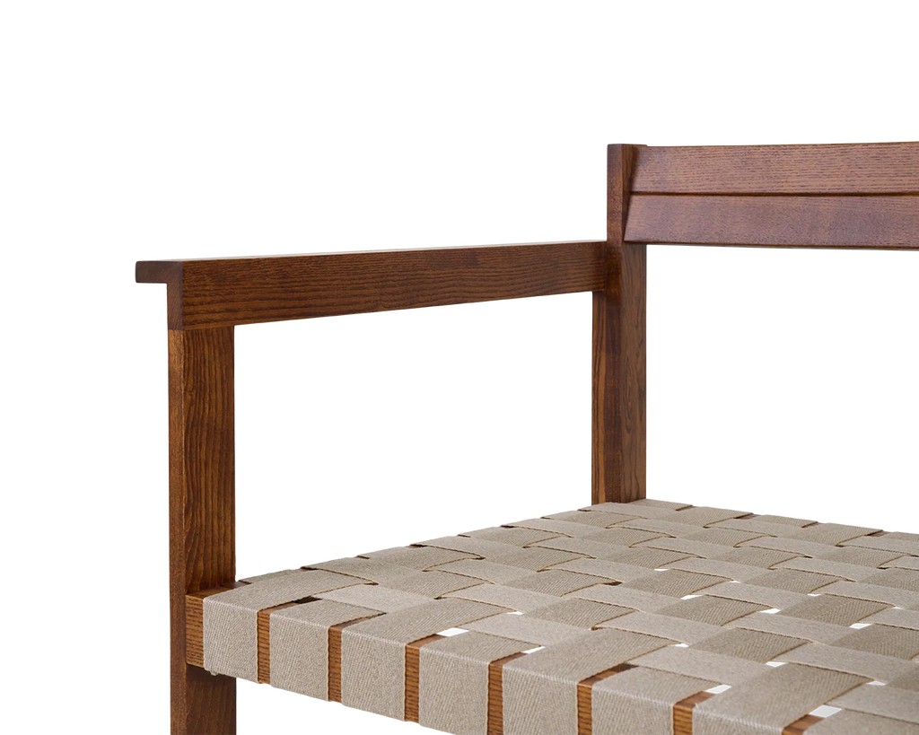 FRAMA - Symmetry Easy Chair | Honey Ash Wood / Oat Fabric